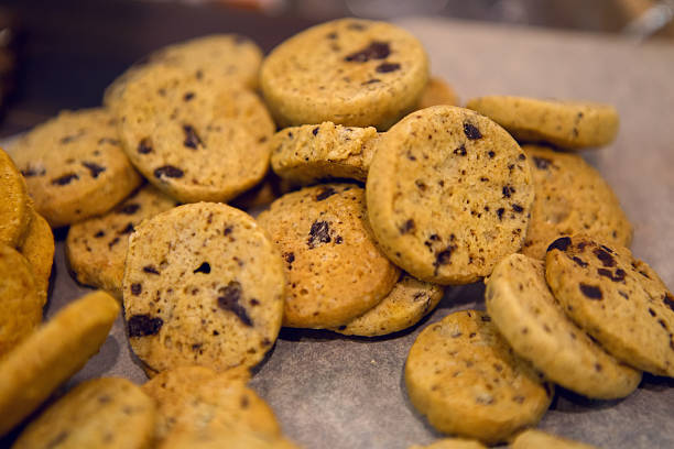 istock round little cookies with chocolate 625627160