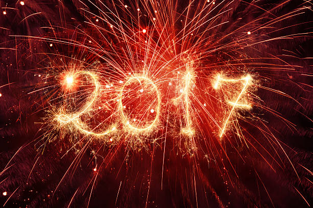istock Happy New Year - Sparkler And Fireworks 625627236
