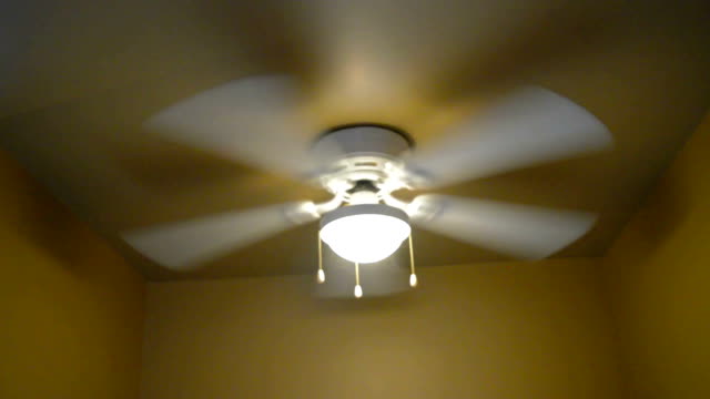 Fan light on ceiling