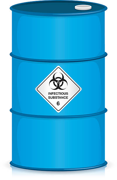 istock Drum with the icon biohazard, hospital and chemical waste 625642030