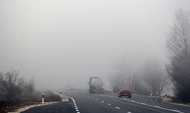 istock The road in the fog 625642518