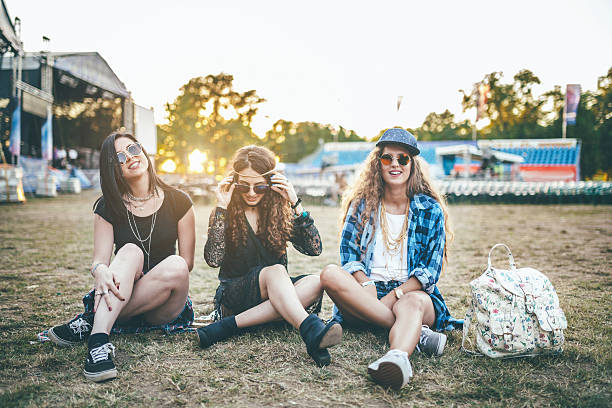 istock Three best friends at the festival 625650366