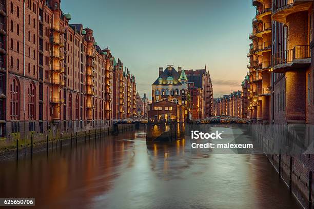 Old Speicherstadt In Hamburg Stock Photo - Download Image Now - Hamburg - Germany, Speicherstadt, Harbor