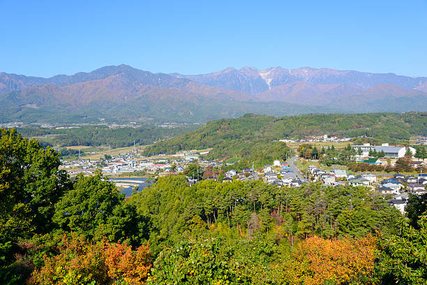 istock Townscape and Japanese Alps 625652360