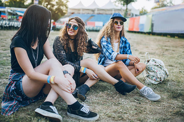 istock Three best friends at the festival 625652850