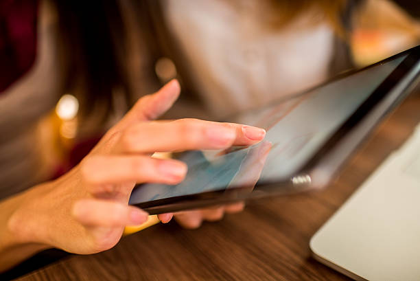 istock Close up businesswoman using digital tablet 625662156