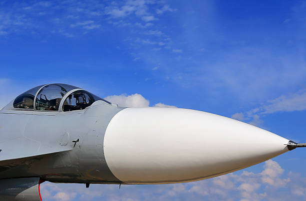 istock Cockpit of the military jet 625668982