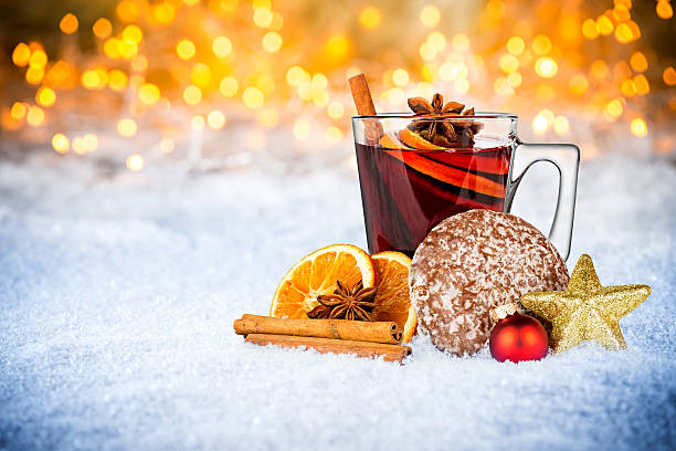 istock hot mulled spiced red wine in glass mug 625669114
