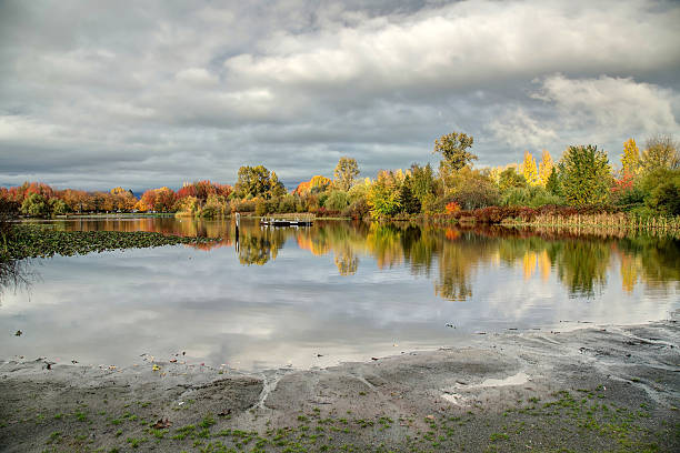 Trout Lake in autumn, Vancouver, BC, Canada
