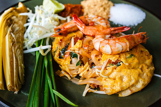 istock Pad Thai, Thai Fried Noodles with shrimp and vegetables. 625670456