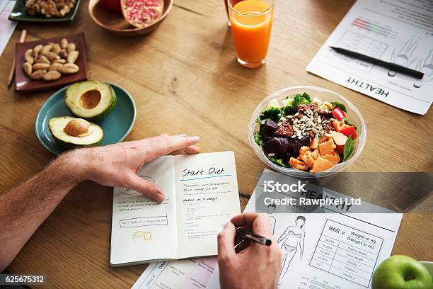 Healthy Lifestyle Diet Nutrition Concept Stock Photo - Download Image Now - Planning, Dieting, Healthy Eating