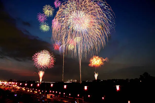 Fireworks Display Festival in Itabashi, Tokyo, Japan