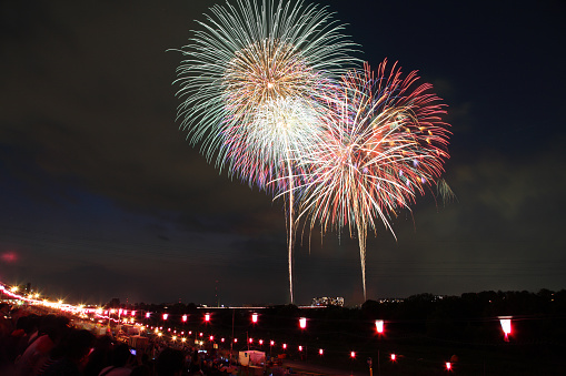 Fireworks Display Festival in Itabashi, Tokyo, Japan