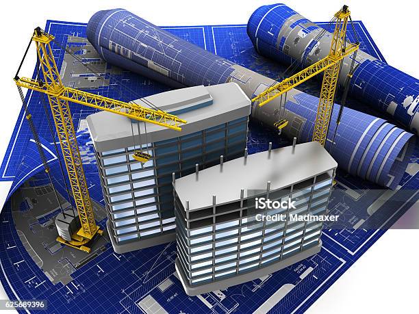 Construction Stock Photo - Download Image Now - Apartment, Architecture, Blueprint