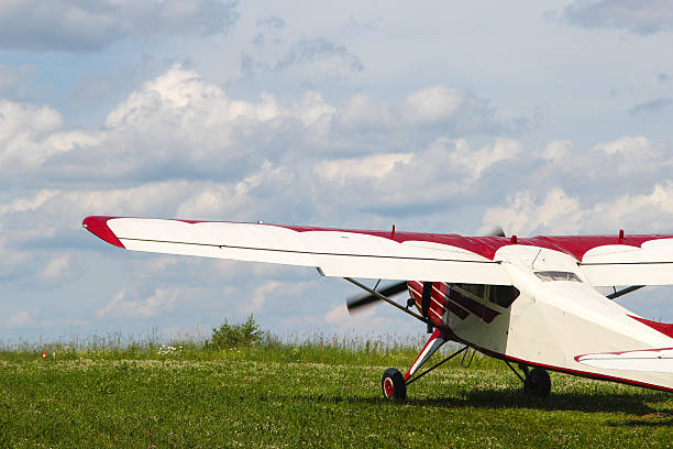 istock Propeller plane on the aerodrome 625703408
