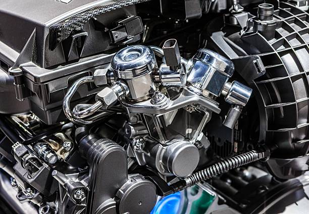 istock Close up shot of car engine 625703506