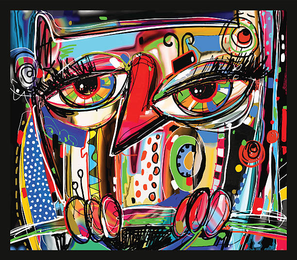 istock original abstract digital painting artwork of doodle owl, colore 625706316