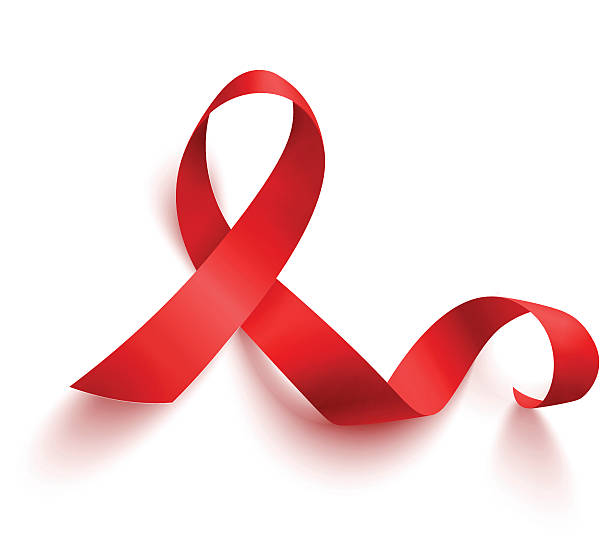 World aids day Realistic red ribbon, world aids day symbol, 1 december, vector illustration world aids day stock illustrations