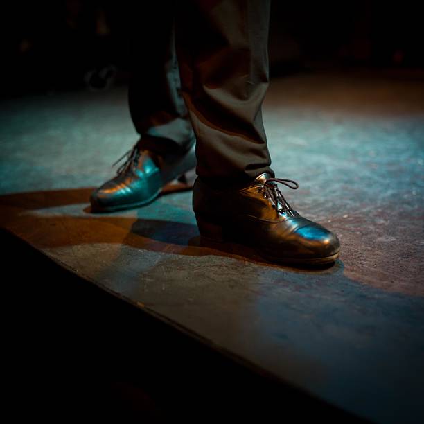 Man flamenco shoes stock photo