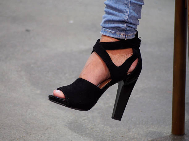 istock Heel black female shoe 625707968