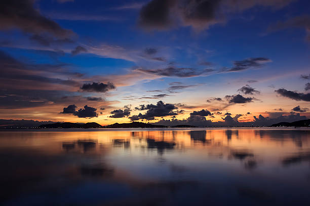 istock Twilight after sunset at Lake Songkhla 625714844