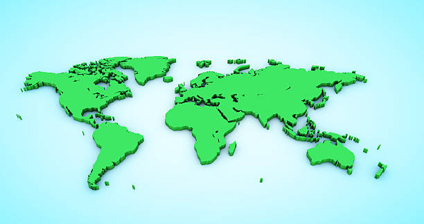 istock green map of the world on blue background 3d render 625715230