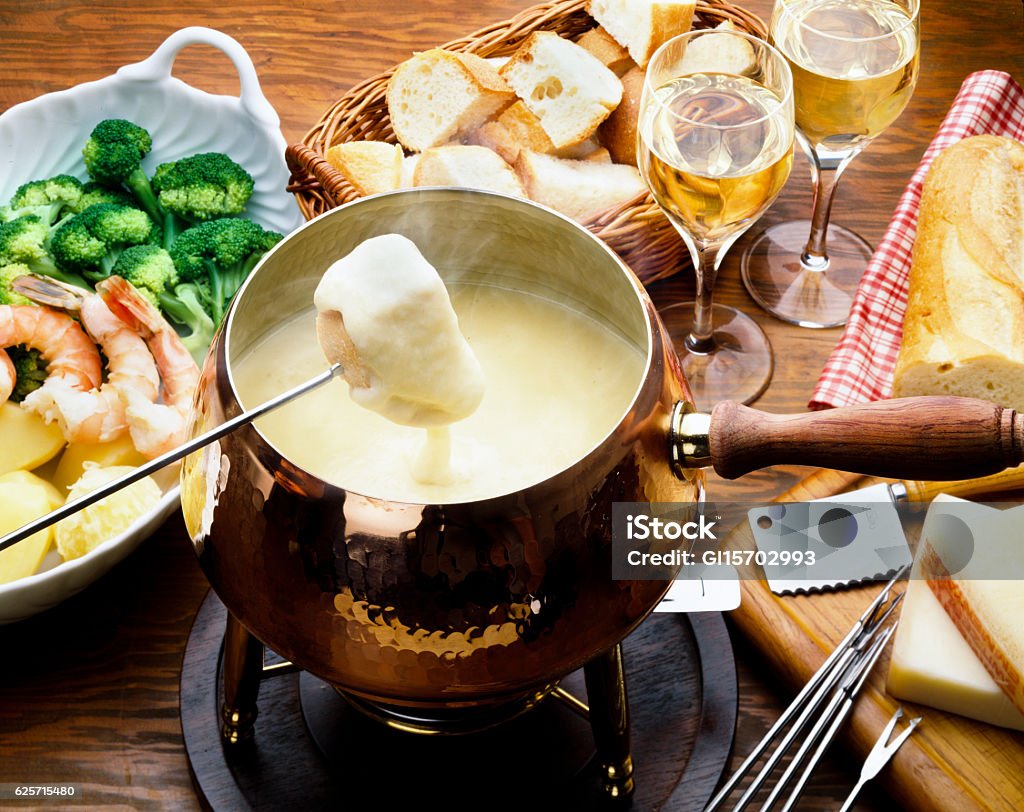 Käsefondue  - Lizenzfrei Fondue Stock-Foto