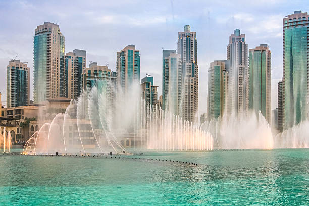 istock Dubai Fountain sunset show 625721620