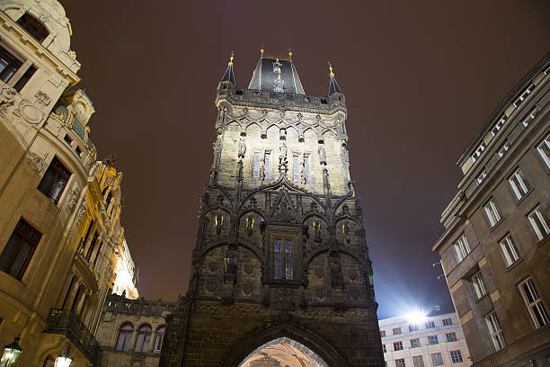 istock Powder tower (gate) at evening in Prague, Czech Republic 625722738
