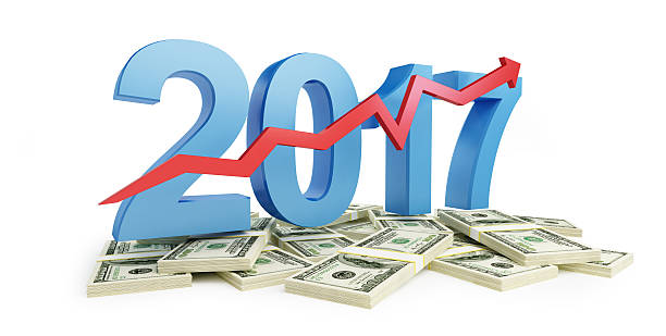 istock successful growth of profits in the business in 2017 3d Illustrations 625725732