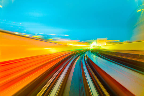 istock Speed motion in urban highway road tunnel 625727500