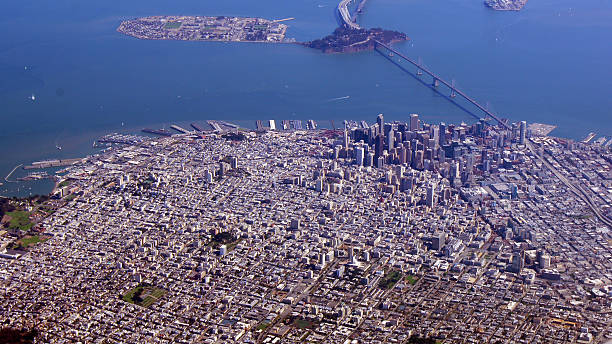 istock SAN FRANCISCO, USA - OCTOBER 4th, 2014: an aerial view 625734248
