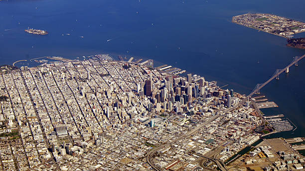 istock SAN FRANCISCO, USA - OCTOBER 4th, 2014: an aerial view 625734666