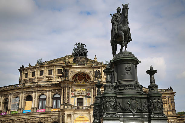 Semperoper is the opera house of the Sachsische Staatsoper Dresden (Saxon State Opera) and the concert hall of the Sachsische Staatskapelle Dresden. Saxony, Germany.