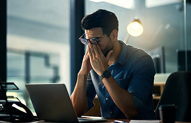 istock Putting his career first and his health second 625738236