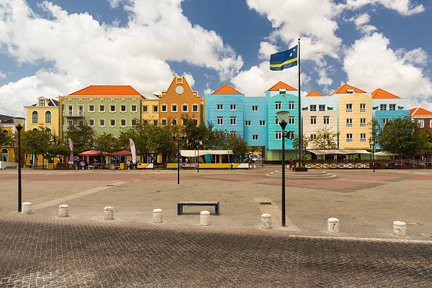 istock Colorful Colourful Square in Willemstad in Curaco 625738574