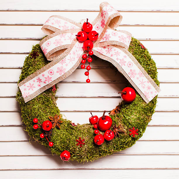 istock Christmas natural wreath 625739020