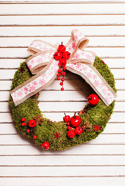 istock Christmas natural wreath 625739114