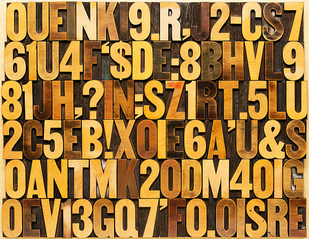 istock English alphabet in wood type 625740012