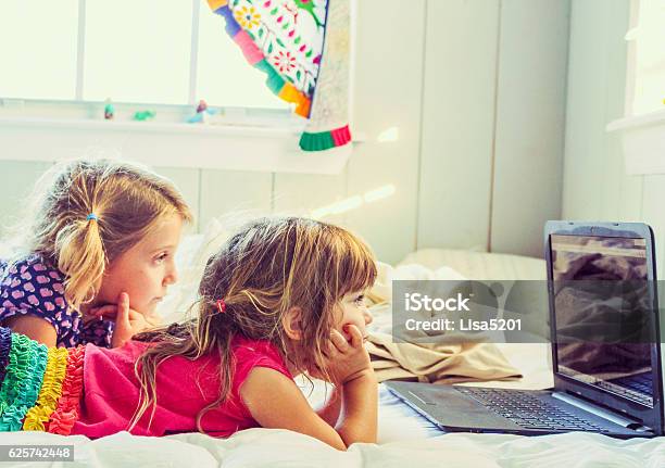 Watching Stock Photo - Download Image Now - Screen Time - Concept, Child, Computer Monitor