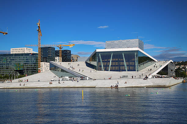Oslo Opera House in Oslo, Norway stock photo