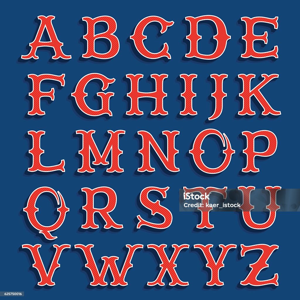 alphabet red sox font