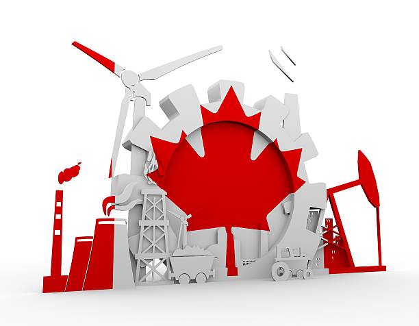 istock Energy and Power icons set with Canada flag 625750246