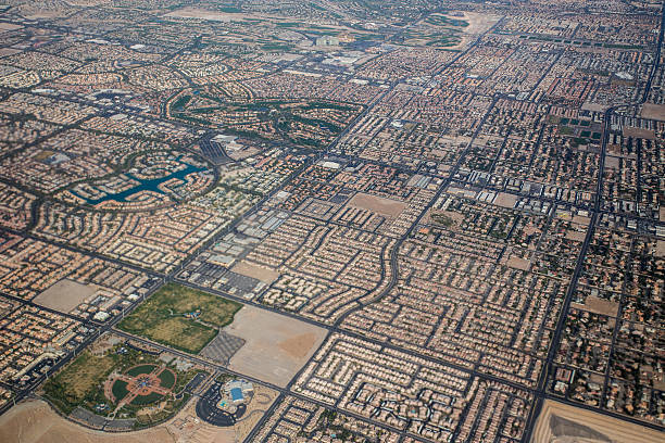 飛行機からラスベガス - las vegas metropolitan area ストックフォトと画像