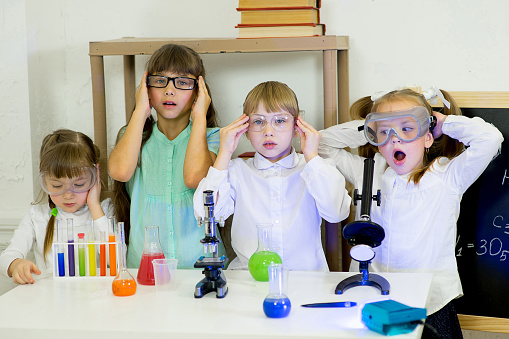 Science Making Something Kids Making Science Experiments Stock Photo - Download Image Now ...