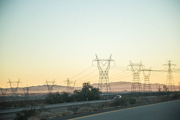 istock Power lines in Mojave desert 625751876