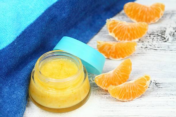 istock Natural orange sugar scrub  good for perfect skin 625753744