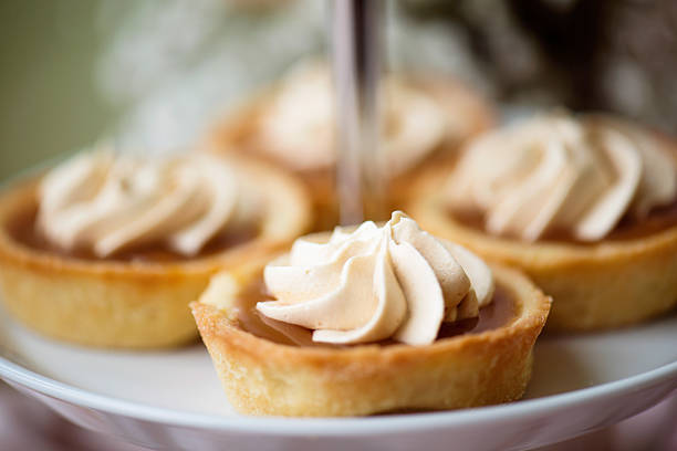 istock Close up, tarts with jam and cream. Studio shot. 625755106