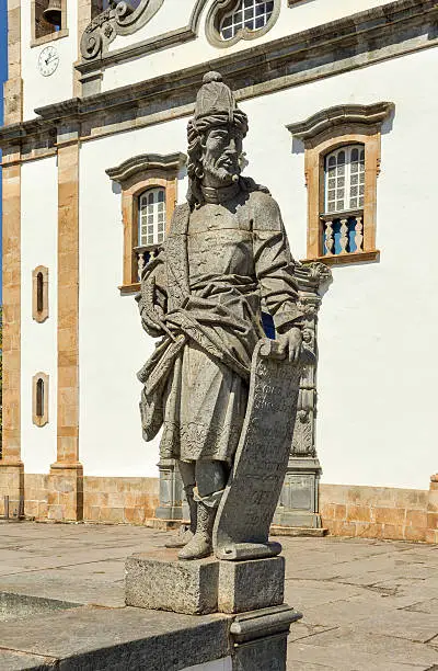 Prophet Joel Statue in Congonhas Sanctuary, Minas Gerais, Brazil