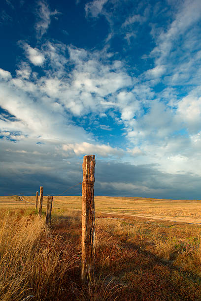 istock old fence on field 625755606